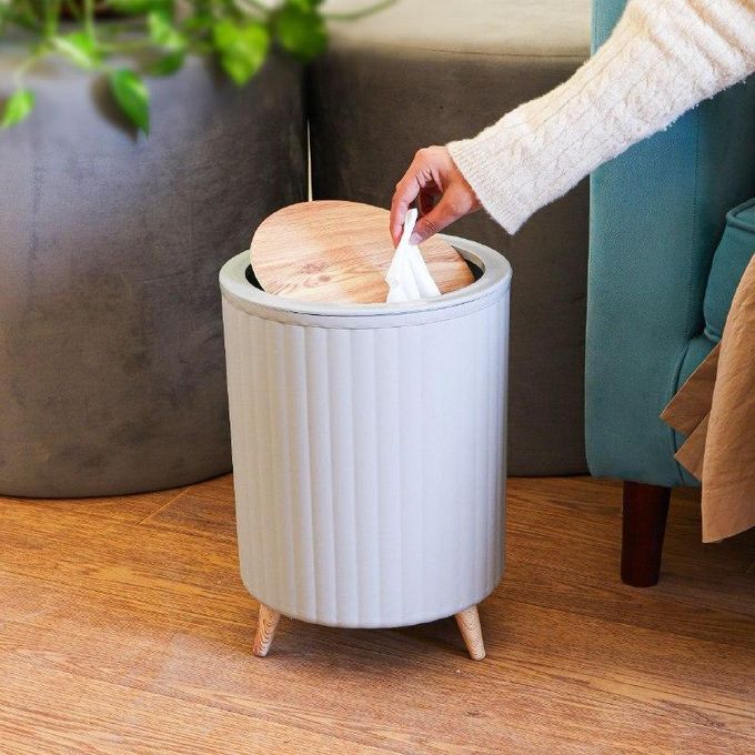 7 Liters Decorative Wastebin With Rounding Lid