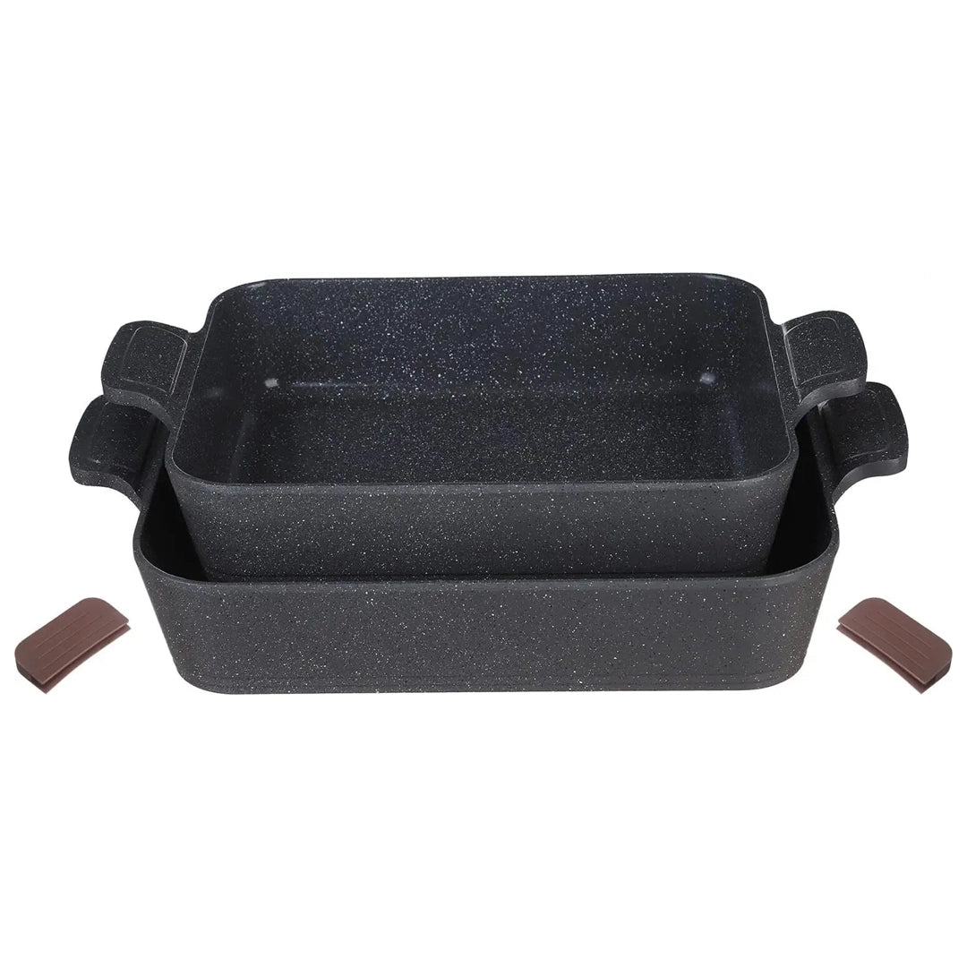 Master Set Of 2 Granite Rectangular Oven Trays