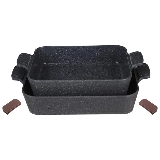 Master Set Of 2 Granite Rectangular Oven Trays