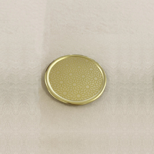 304 Yellow Stainless Steel Round Serving Trays 20 cm
