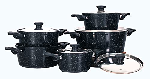 Caramel Master Retro Set Of 4 Granite Pots And Pan