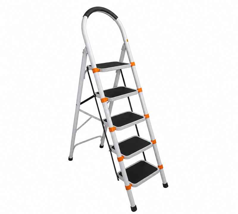 5 Steps Metal Ladder – Heavy Duty Steel Foldable Ladder