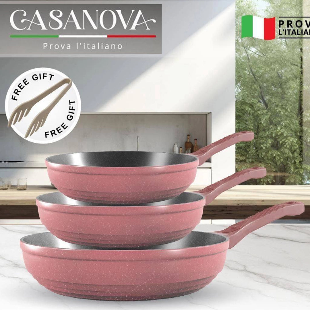Casanova Granite Frying Pans Set Of 3 (20-24-28)