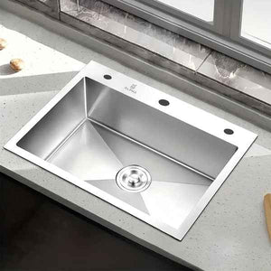 Alfa 58 x 48 cm Stainless Steel 304 Kitchen Sink with Soap Dispenser