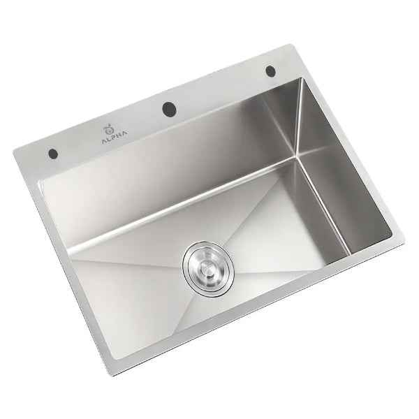 Alfa 78 x 48 cm Stainless Steel 304 Kitchen Sink with Soap Dispenser