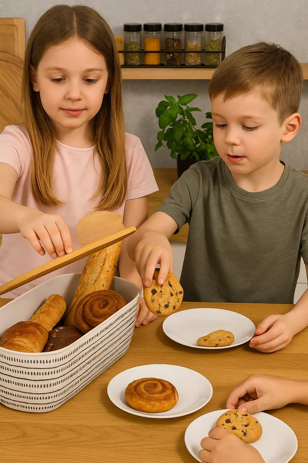 Bread Storage Box With Bamboo Cutting Board Lid