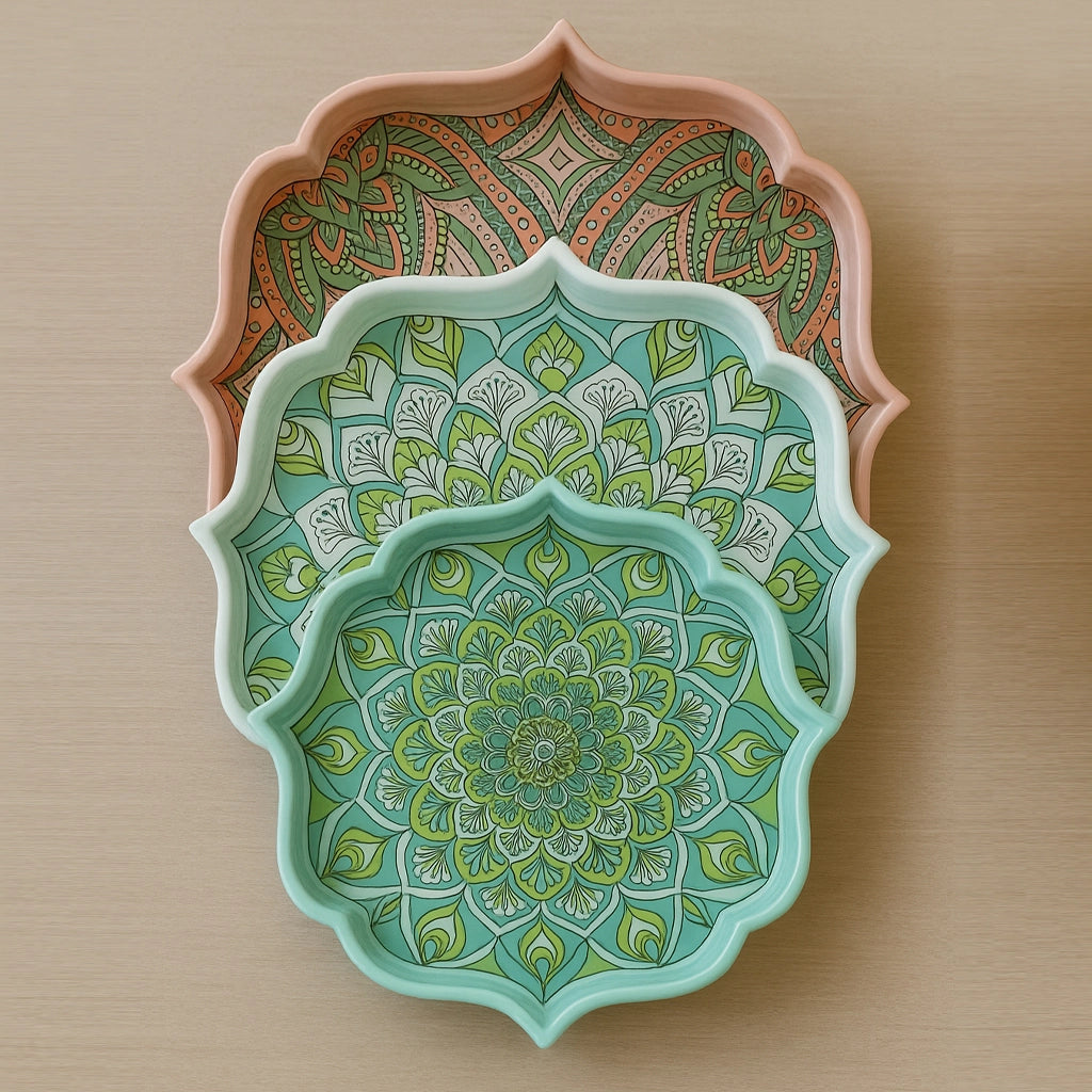 Zigzag Melamine Trays
