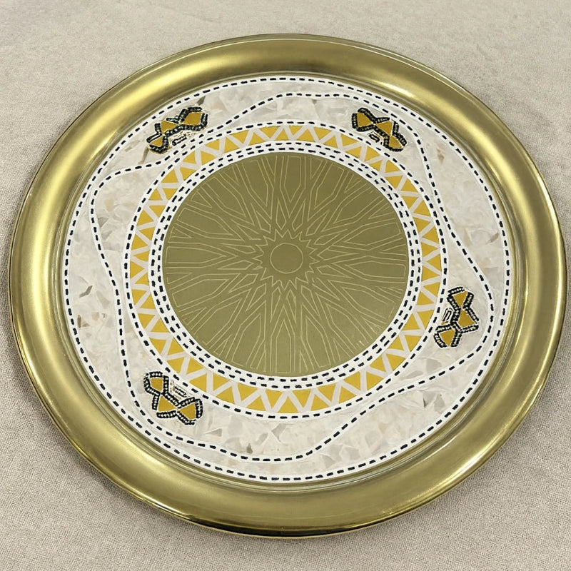 Stainless Steel 304 Serving Tray With Seashell Size 30