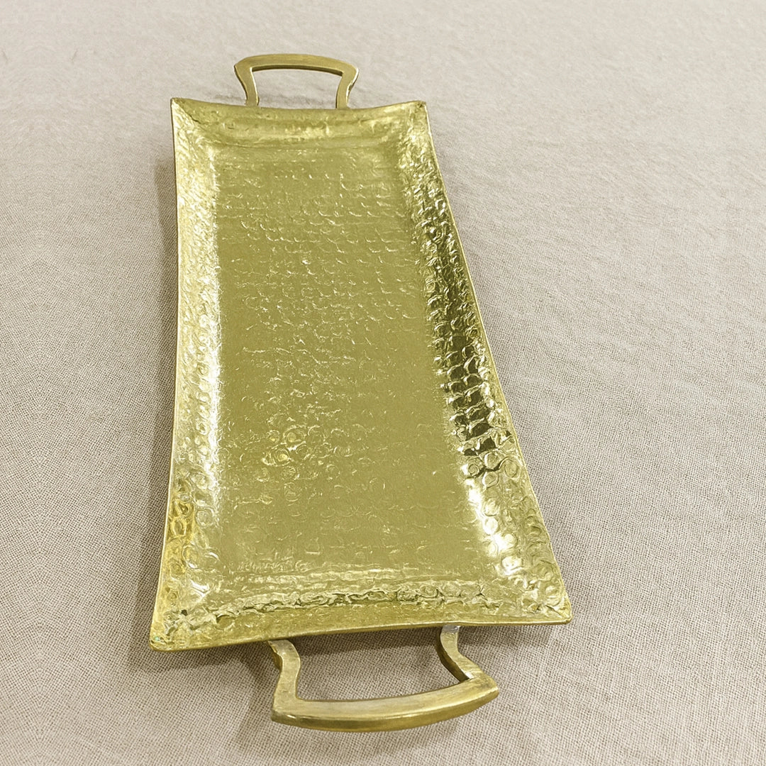 Pure Copper Serving Tray With 2 Handles 33X15 cms