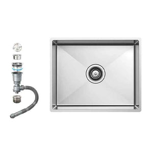 Alfa Handmade Stainless Steel Kitchen Sink, Flat Edge, 35 × 31 cm