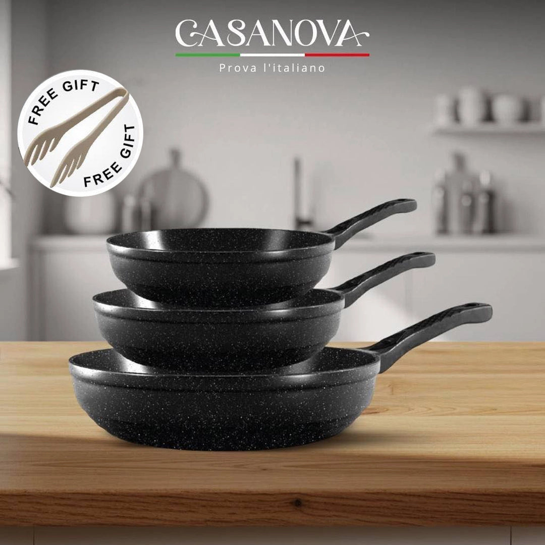Casanova Granite Frying Pans Set Of 3 (20-24-28)