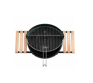 Metallink Charcoal Grill with Side Shelves - Kitchanova