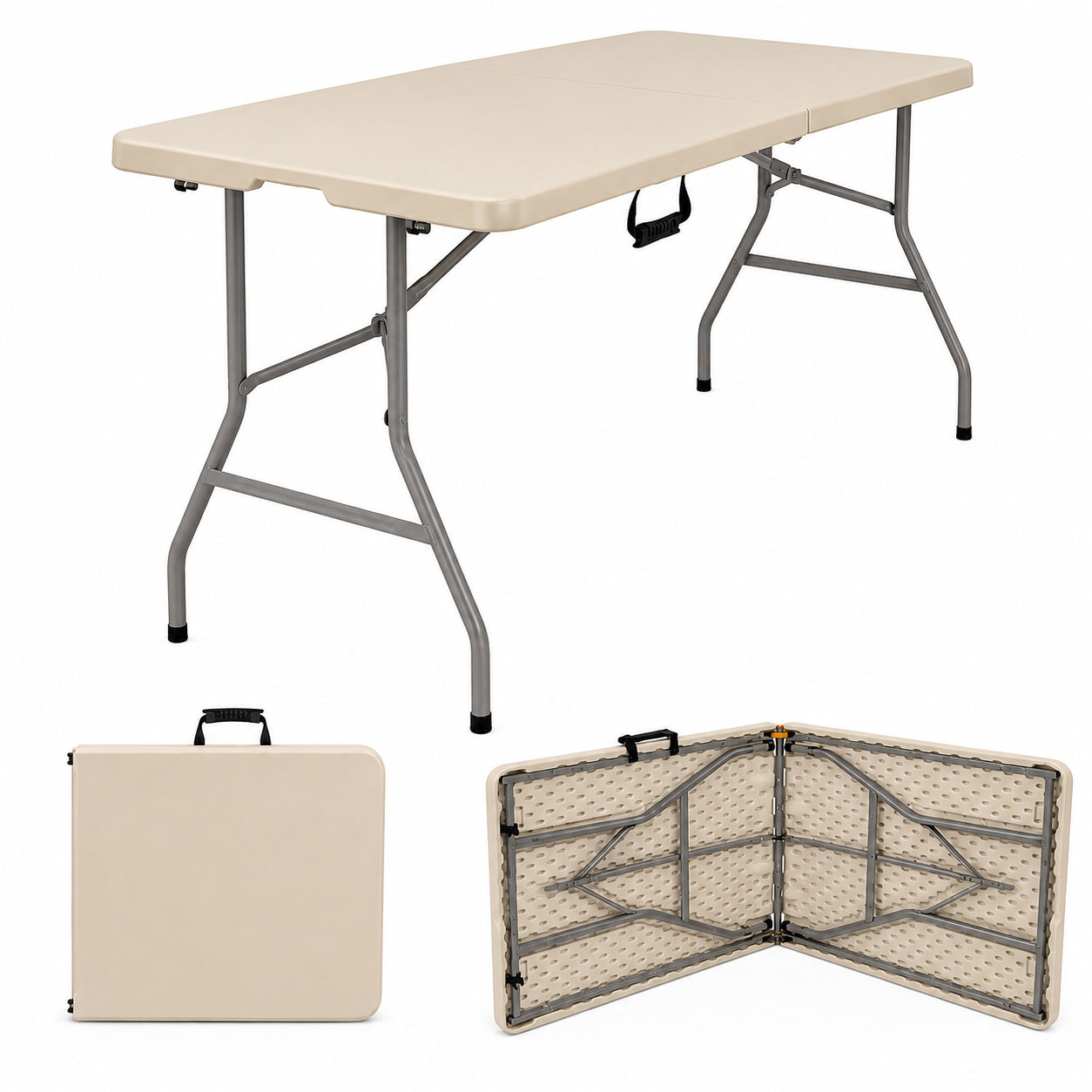 Hayel Beige Foldable Table 183 X 76 Cm - Made In Egypt
