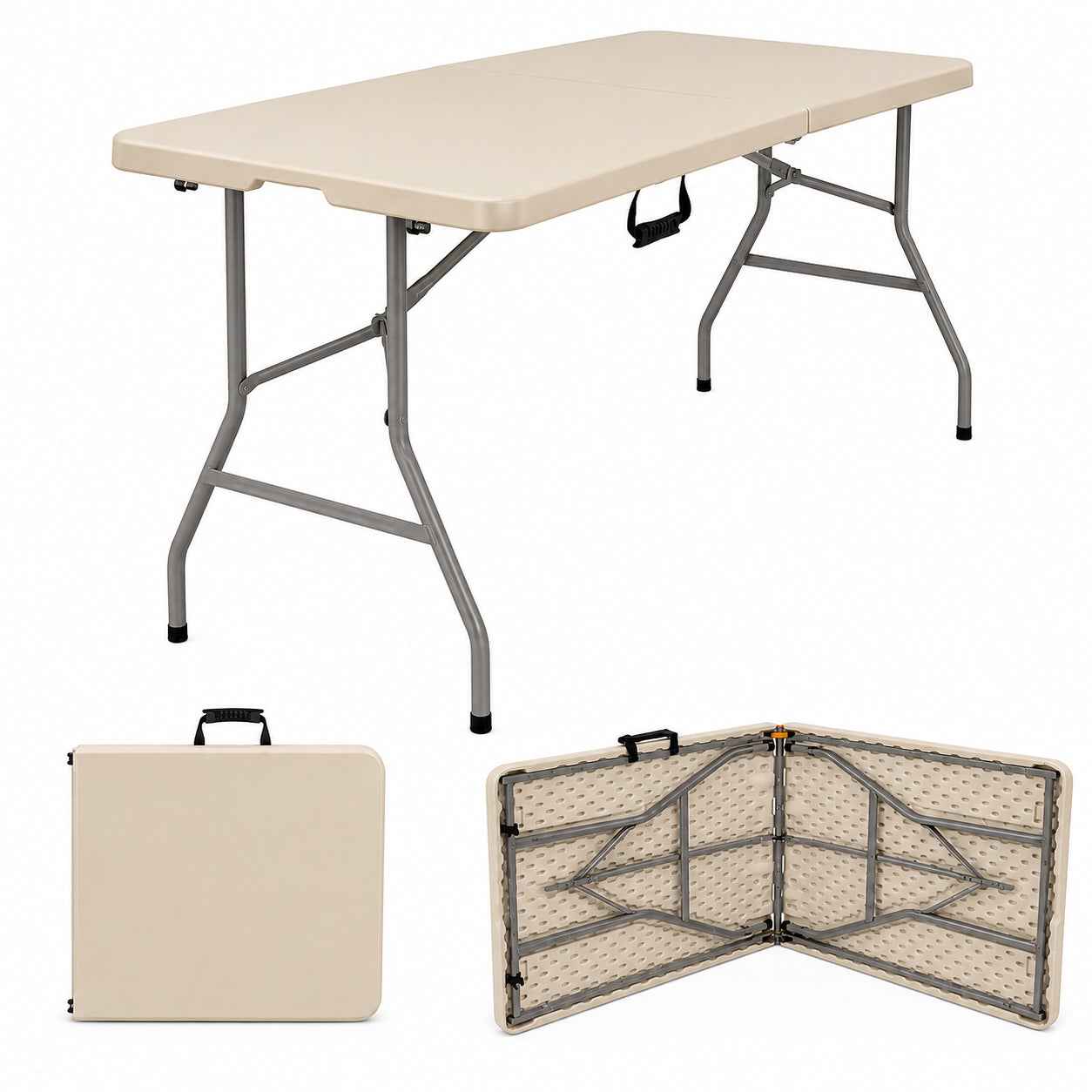 Hayel Beige Foldable Table 183 X 76 Cm - Made In Egypt