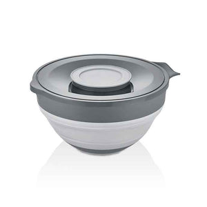 Qlux 2IN1 Collapsible Mixer Bowl With Lid-Grey