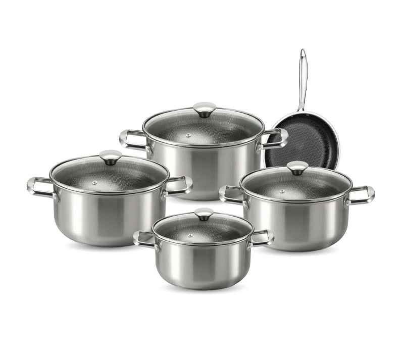 Prime Stainless Cooking Set 9 Pcs – El Zanouki