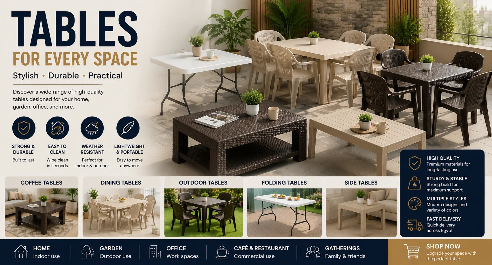 Premium Tables for Every Space