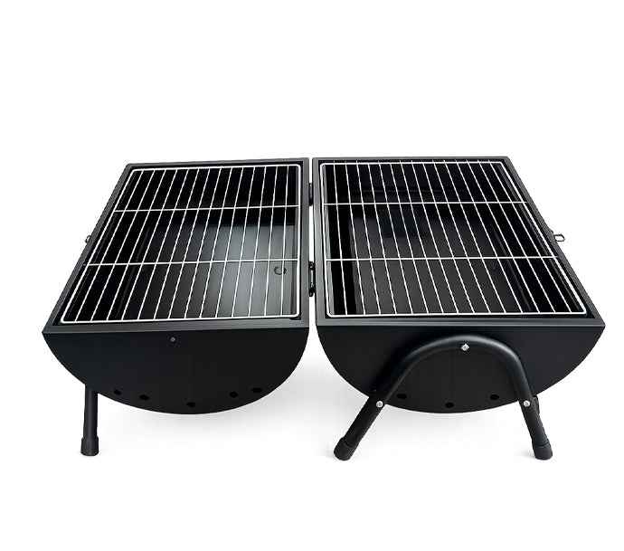 Double Charcoal BBQ Grill with Dual Cooking Zones
