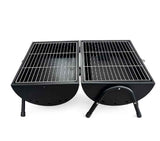 Double Charcoal BBQ Grill with Dual Cooking Zones
