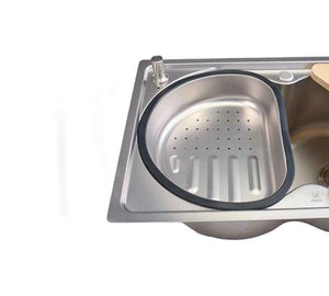 Sifin Steel Kitchen Sink 72x45cms Stainless Steel with Soap Dispenser - Kitchanova