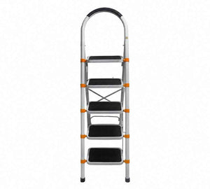 5 Steps Metal Ladder – Heavy Duty Steel Foldable Ladder