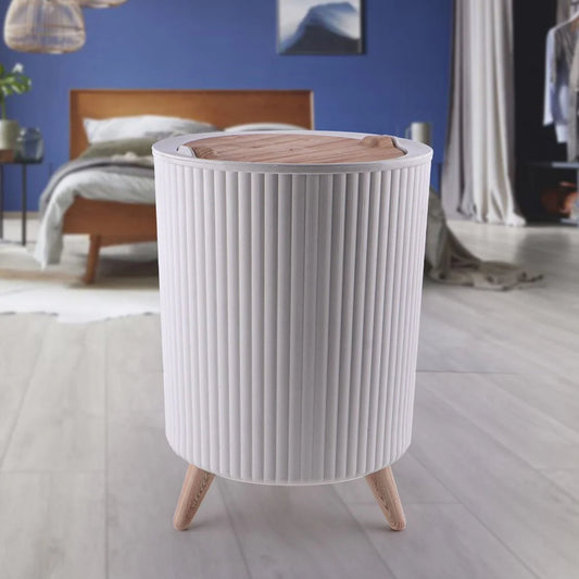 7 Liters Decorative Wastebin With Rounding Lid
