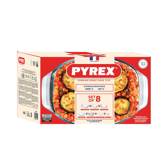 Pyrex - طقم زجاج مشكل - 8 قطع