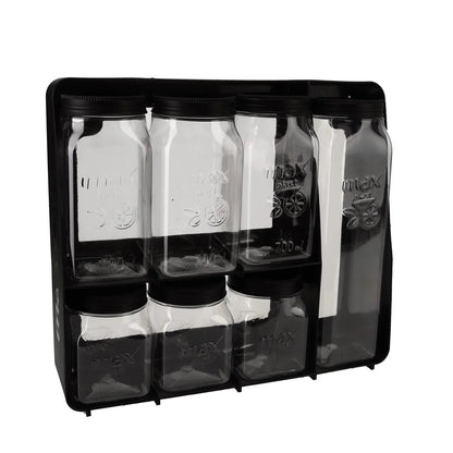 Max Plast Plastic spice jar set with stand
