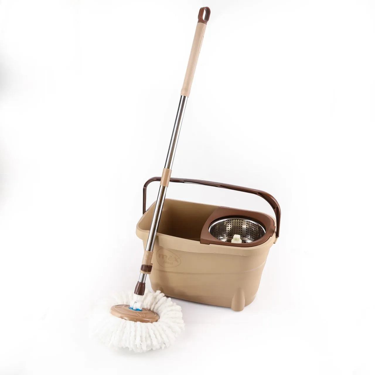 Max Steel Spin Mop with Bucket – 360° Rotation, Stainless Steel, 2 Refills