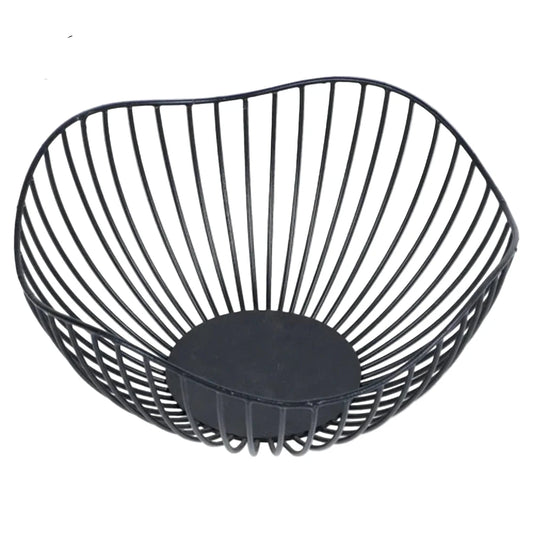 Metal Wave Fruit Basket | Black
