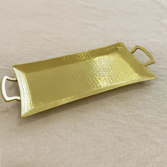 Pure Copper Serving Tray With 2 Handles 33X15 cms