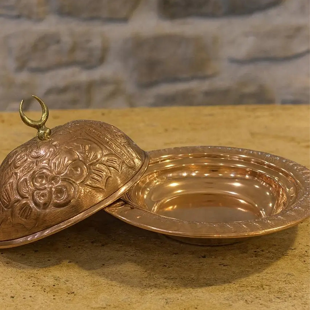 Pure Copper Tamreya With Lid