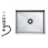 Alpha Handmade Stainless Steel Kitchen Sink, Flat Edge, 56 × 41 cm