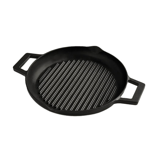 Alma - Dual Handle Grill Pan - 27cm - Cast Iron - Black