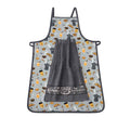 White House Kitchen Waterproof Apron with Removable Towel