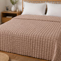 White House 100% Cotton Summer Bed Cover Coffee