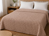 White House 100% Cotton Summer Bed Cover Coffee