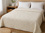 White House 100% Cotton Summer Bed Cover Off White