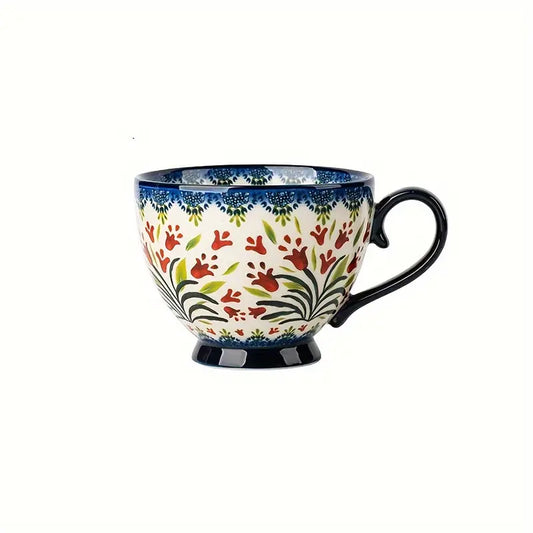 Bohemian Floral Ceramic Mug