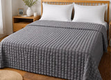 White House 100% Cotton Summer Bed Cover Gray