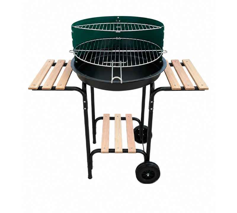 Metallink Charcoal Grill with Side Shelves - Kitchanova