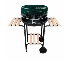 Metallink Charcoal Grill With 2 Side Shelves