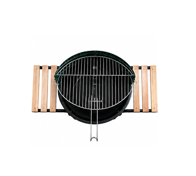 Metallink Charcoal Grill With 2 Side Shelves