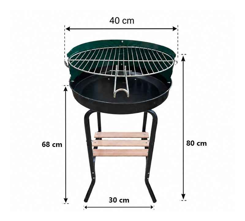 Metallink Round Charcoal Grill - Kitchanova