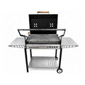 Super Grill Pro Premium Charcoal BBQ Grill with Rotating Grill Tray & Side Shelves