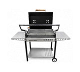 Super Grill Pro Premium Charcoal BBQ Grill with Rotating Grill Tray & Side Shelves
