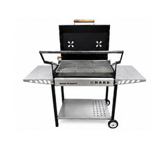 Super Grill Pro Premium Charcoal BBQ Grill with Rotating Grill Tray & Side Shelves