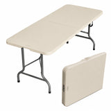 Hayel Beige Foldable Table 183 X 76 Cm - Made In Egypt
