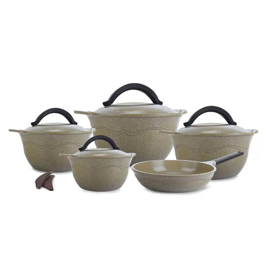 Moka Master Retro Set Of 4 Granite Pots And Pan