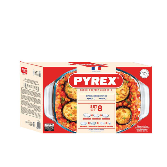 Pyrex - طقم زجاج مشكل - 8 قطع